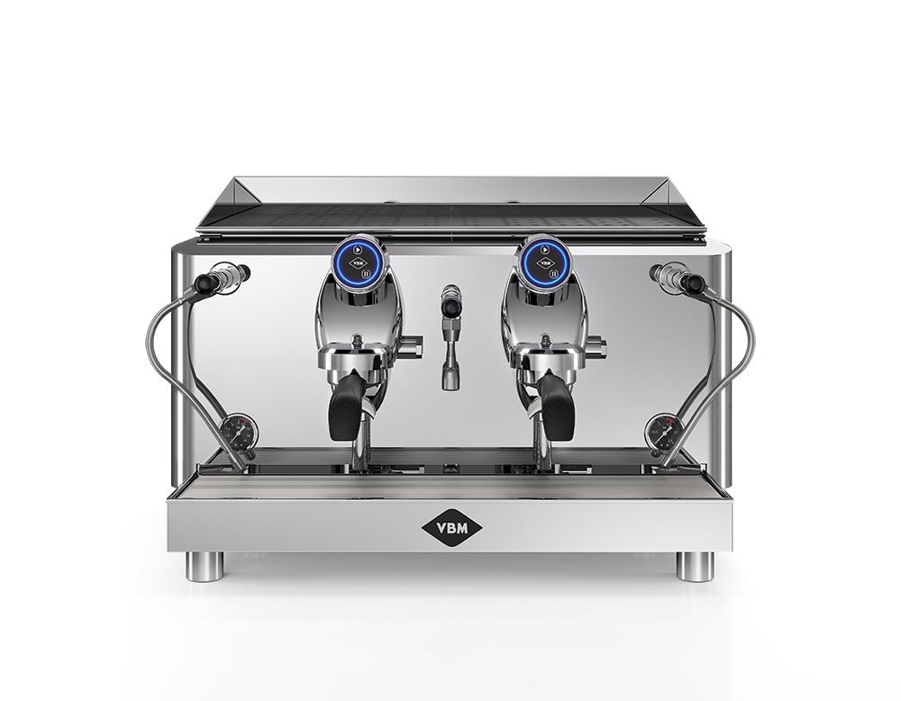 vbm Lollo 2 gruppig inox / schwarz Semi Automatik
